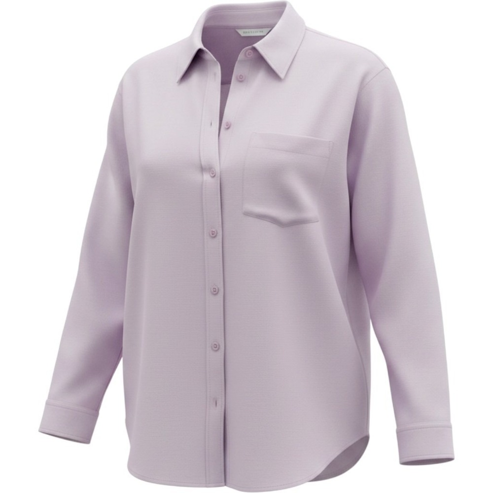 Time And Tru Linen Oversized Button Down Long Sleeve Shirt Lilac Size Large